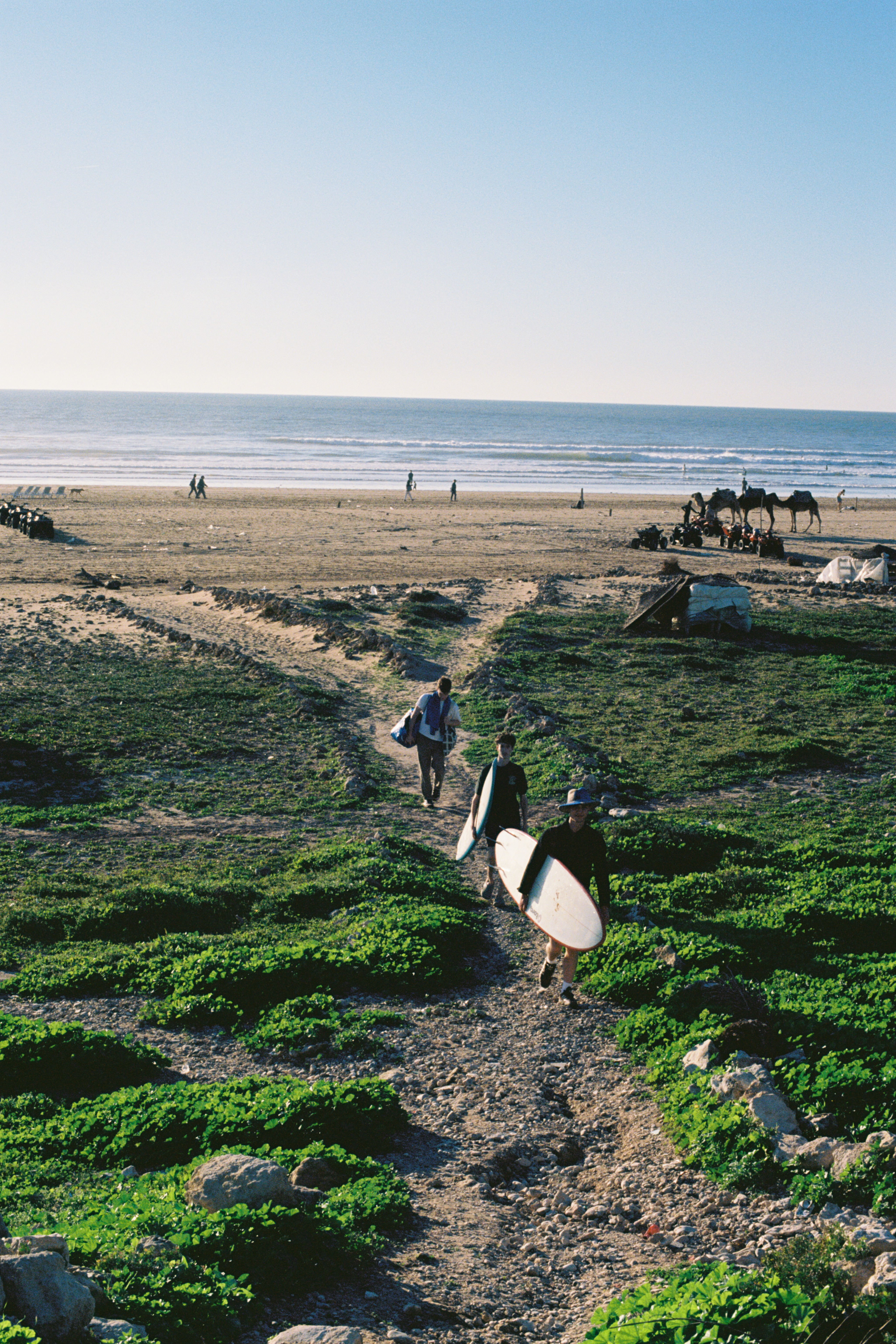 Heading out to surf, Taghazout